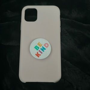 light pink silicone iphone 11/XR CASE